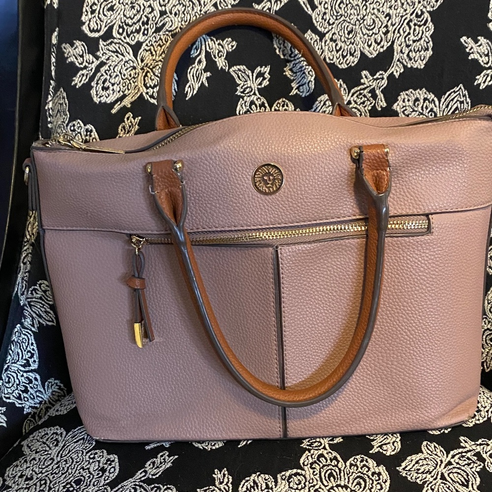 Anne Klein New Recruits Dome Satchel. Blush Pink.